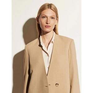 Vince collarless wool blazer